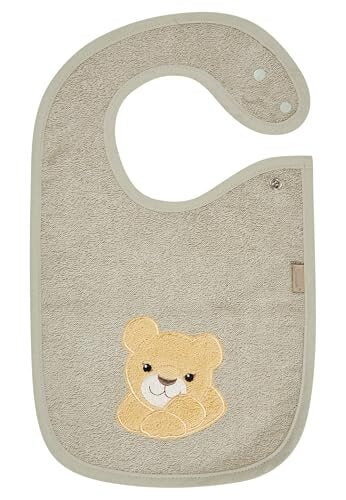Sterntaler Leo cotton bib with snap closure