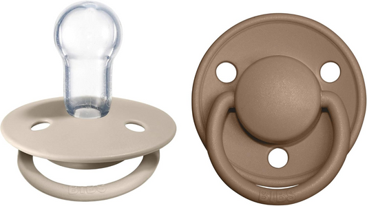 BIBS DE LUX 2 smoczki SILIKONOWE, okrągłe