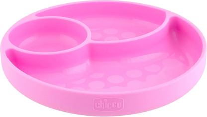 CHICCO Easy Menu farfurie din silicon cu trei compartimente și ventuză 12 m+