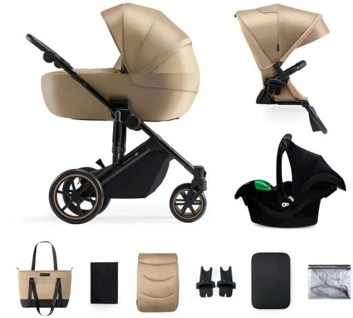 KINDERKRAFT PRIME2 PRO 3-in-1 multifunctionele kinderwagen tot 22kg + autostoeltje MINK PRO