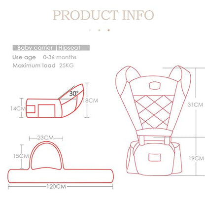 FLOK marsupio ergonomico con cintura lombare 6 in 1