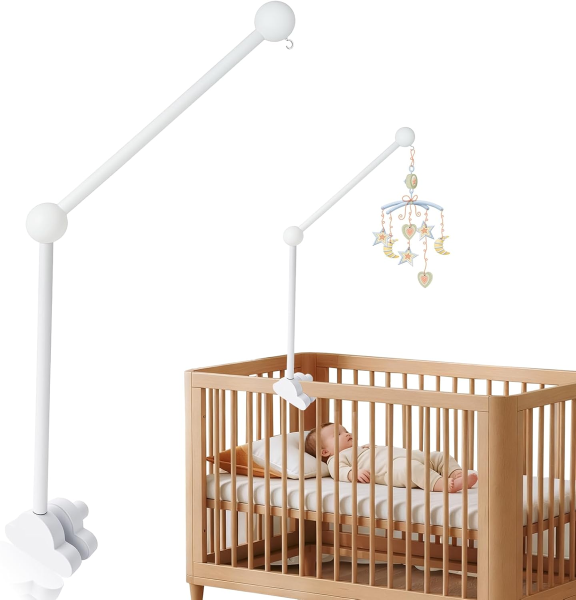 Hölzerne Kinderwagenkette zum Kinderbett
