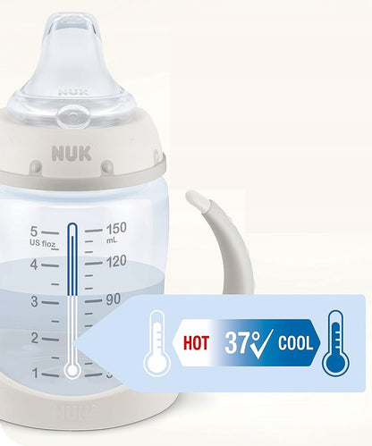 NUK Ποτηράκι εκμάθησης 150 ml με ένδειξη θερμοκρασίας ΣΧΕΔΙΟ ΚΑΡΔΙΑ
