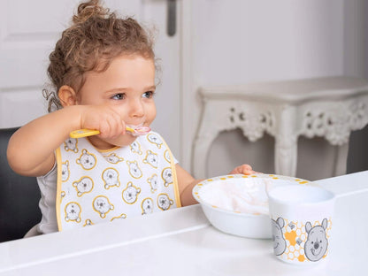 DISNEY BABY Tigex zestaw naczyń Tinkerbell 4el. dla dzieci 6m+, talerz, kubek, widelec i łyżka