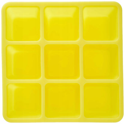 NUK Fresh Foods silikonowa forma do zamrażania żywności 9 x 60 ml, żółta, silikon BPA-free dla dzieci 4 m+