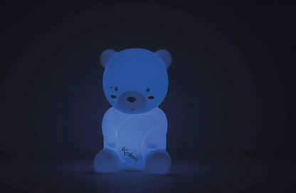 KALOO siliconen nachtlampje LED 3 kleuren 18 cm BEER