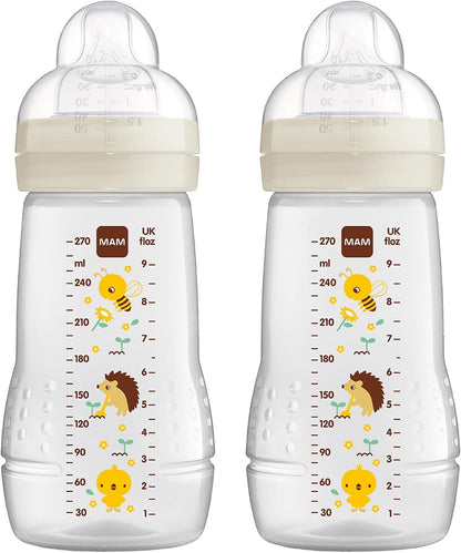 MAM Easy Active flessenset 2x 270 ml leeftijd 0+ speen 1 WEIDE