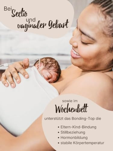 HOPPEDIZ Baby Bonding Top for kangaroo care anthracite M