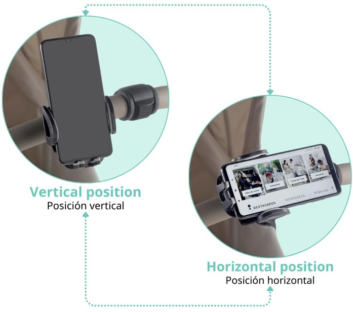 JANE telefoonhouder voor smartphone voor kinderwagen of fiets stuur