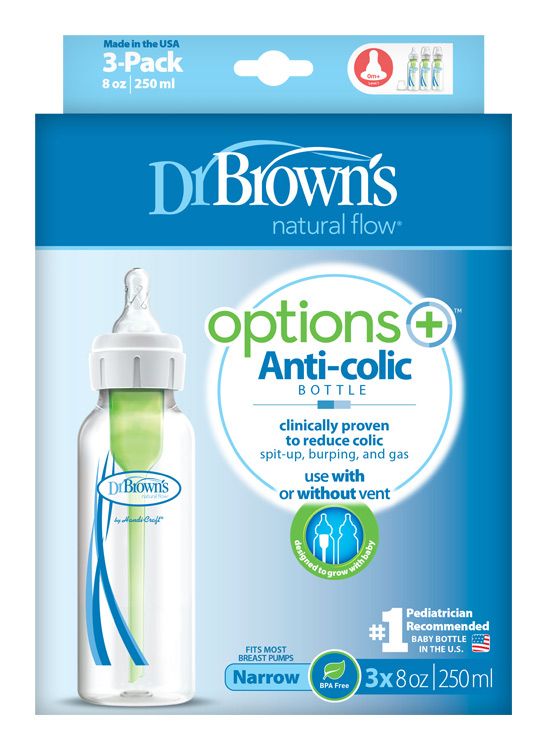 Láhev Dr.Brown's antikoliková Options+ úzká 3x 250 ml plastová