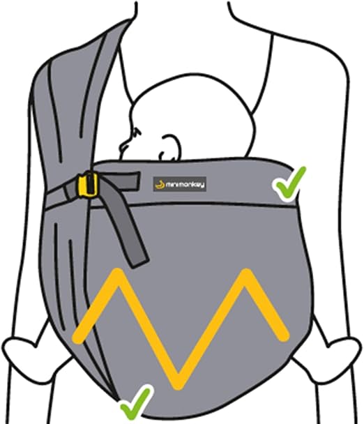 MINIMONKEY draagdoek voor baby's NET tot 15 kg