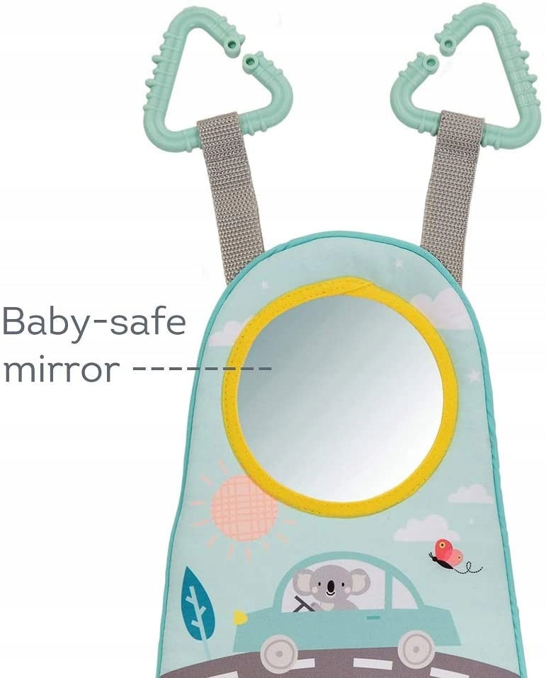 TAF TOYS kierownica dziecięca do samochodu KOALA z lusterkiem, wielokolorowa, dla dziecka 12 msc+