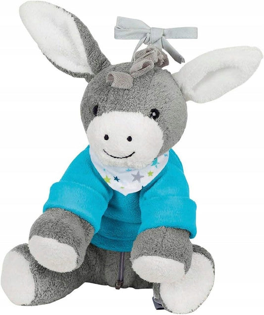 STERNTALER Osiołek Erik PRZYTULANKA pozytywka z głośnikiem Bluetooth 20 cm "O. niebiesko-szary osiołek