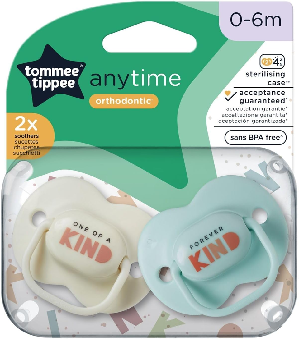 TOMMEE TIPPEE AnyTime fopspenen x2 0-6msc ORTHODONTISCH