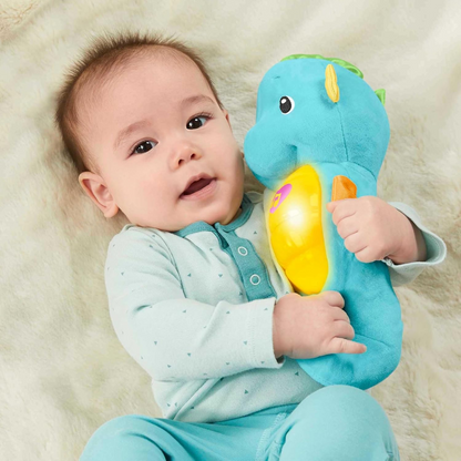 FISHER-PRICE knuffel met melodieën, geluiden en licht ZEEPAARDJE