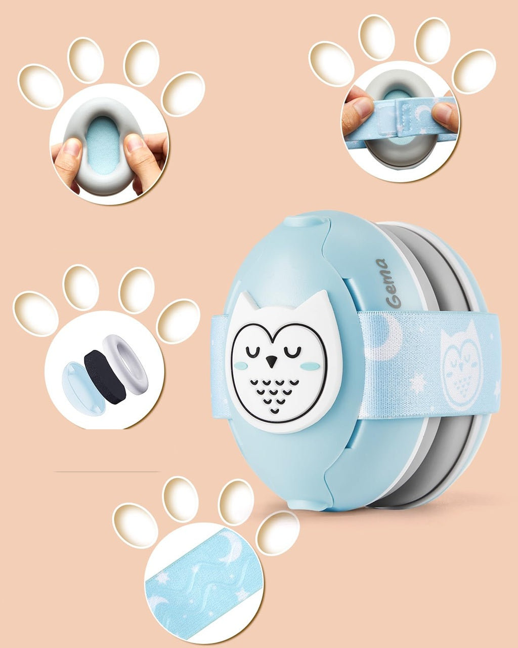 LILIAN & GEMA 2 in 1 cuffie antirumore protettive 25 dB + custodia GUFO