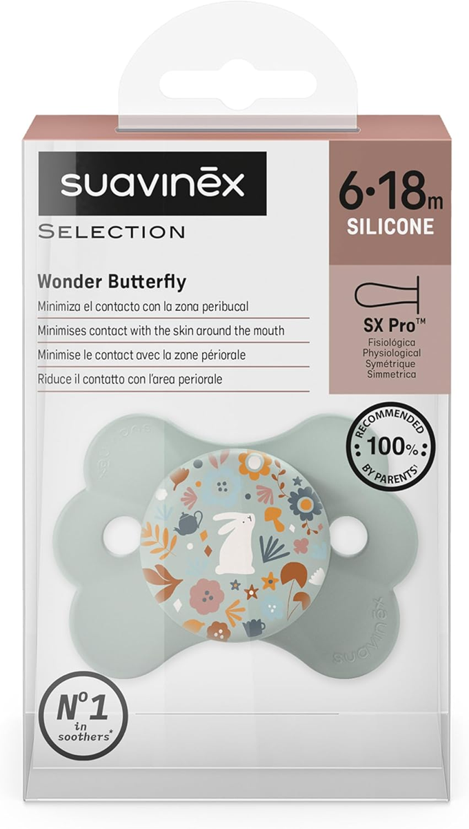 SUAVINEX Wonder Butterfly fopspeen 6-18 maanden siliconen SX PRO