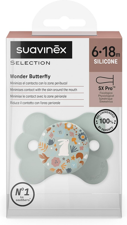 SUAVINEX Wonder Butterfly fopspeen 6-18 maanden siliconen SX PRO