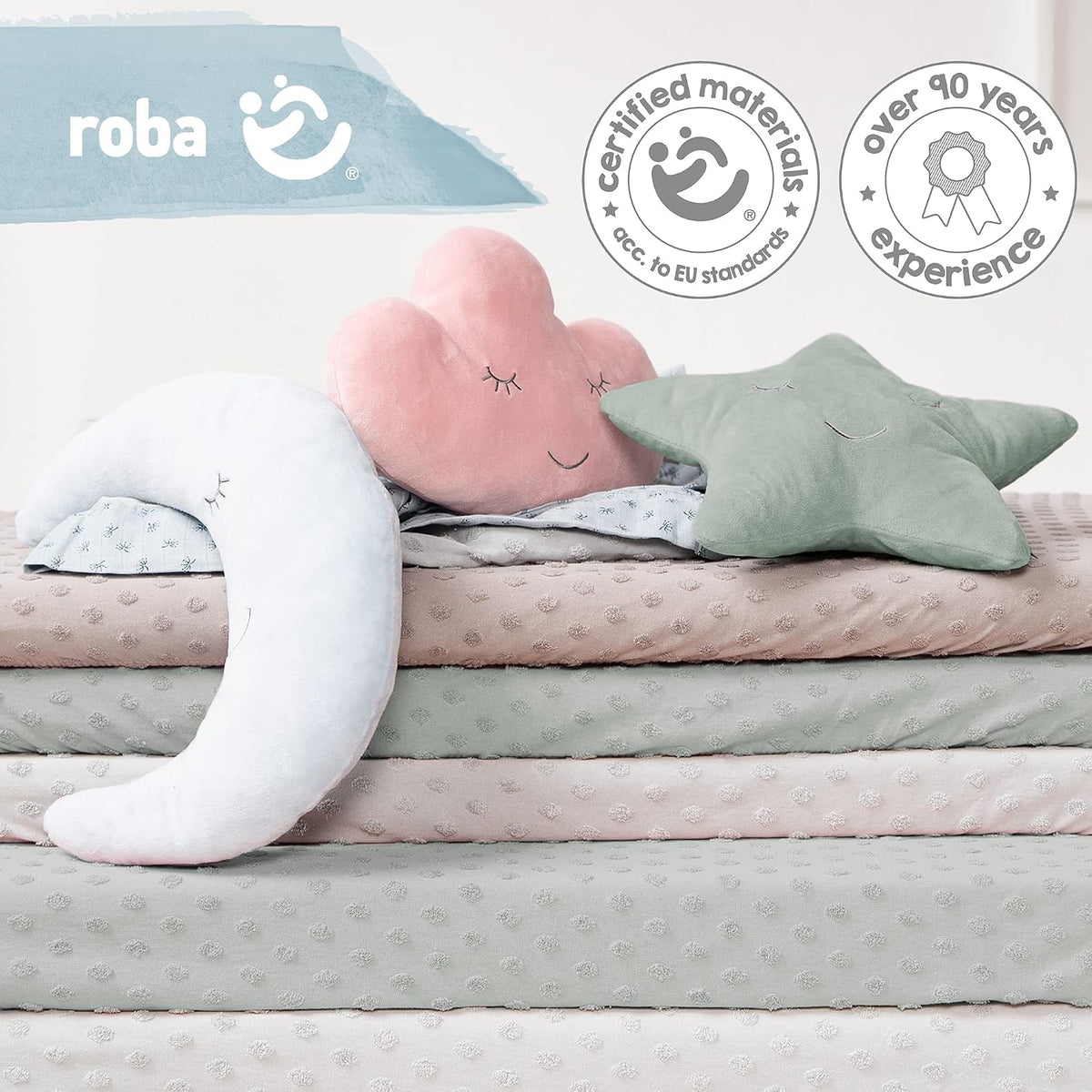 ROBA Style poduszka dekoracyjna Gwiazda 32x19 cm, zielona poduszka gwiazdka do pokoju dziecka