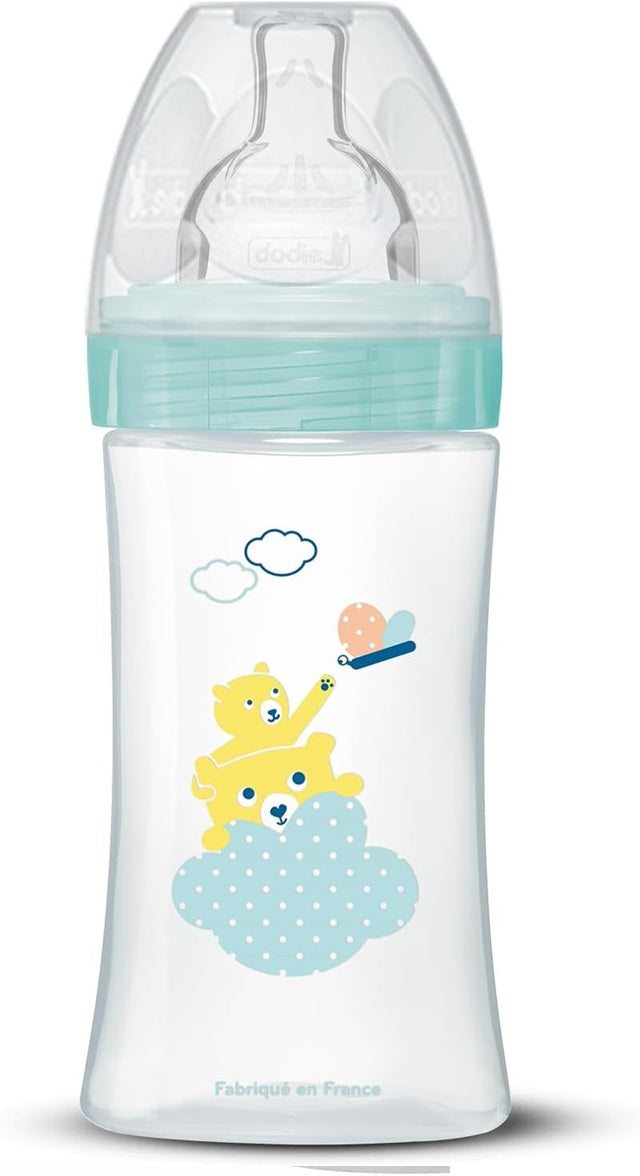 DODIE Sensation+ fles 270 ml speen 2 middelmatige stroom 0-6 m BEER en LEEUW
