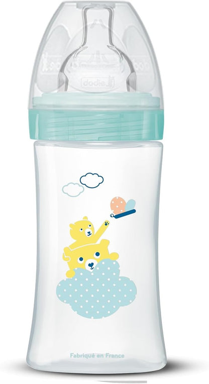 DODIE Sensation+ fles 270 ml speen 2 middelmatige stroom 0-6 m BEER en LEEUW