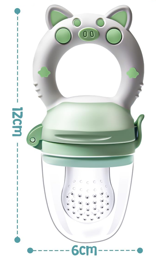 KAIYINGXIN bijtring fruitdispenser voor kinderen 3-24 m 2 stuks 8 speentjes