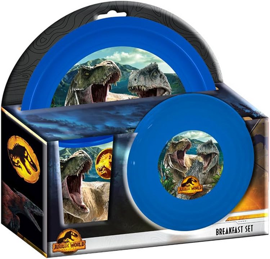 JURASSIC WORLD σετ πρωινού 2 πιάτα και κούπα 280 ml ηλικία 3 ετ.+