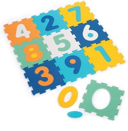 LUDI covoraș puzzle pliabil 2în1 cifre 90x90