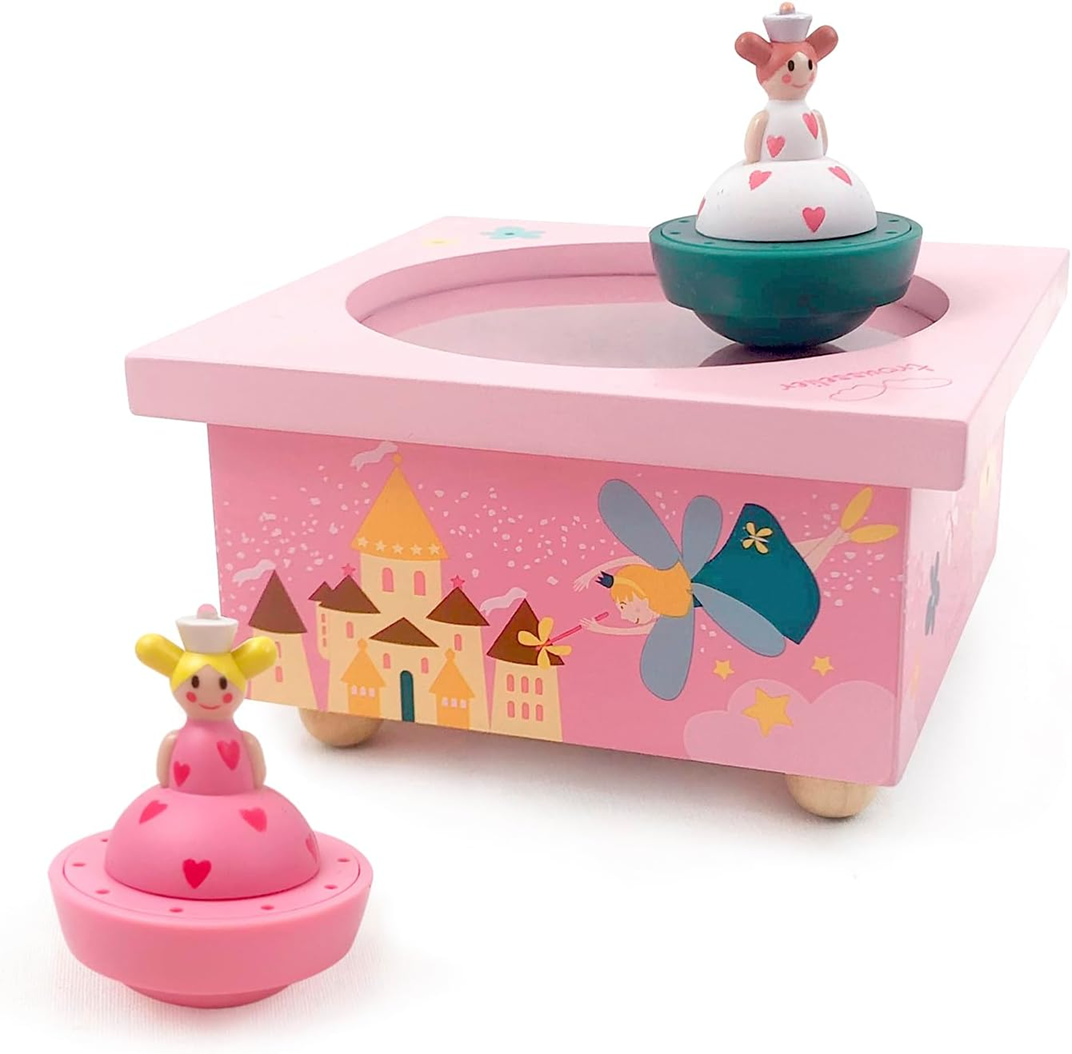 TROUSSELIER houten magnetische muziekdoos PRINSESSENZUSSEN