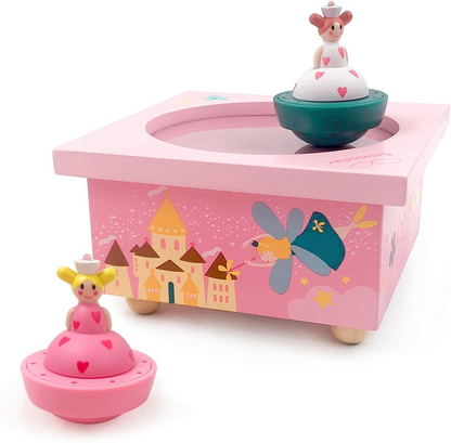 TROUSSELIER houten magnetische muziekdoos PRINSESSENZUSSEN