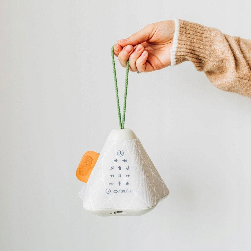 TINY LOVE Boho Chic projektor melodie lampka nocna, beżowy projektor gwiazd i odtwarzacz melodii dla niemowląt