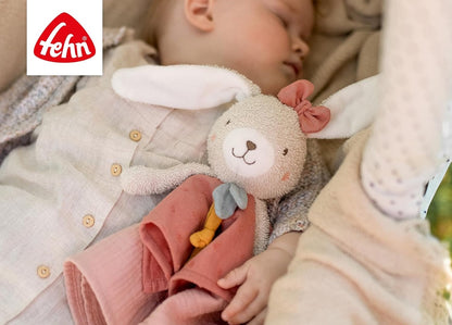 FEHN Natur katoenen comforter deken knuffel KONIJN 37 cm