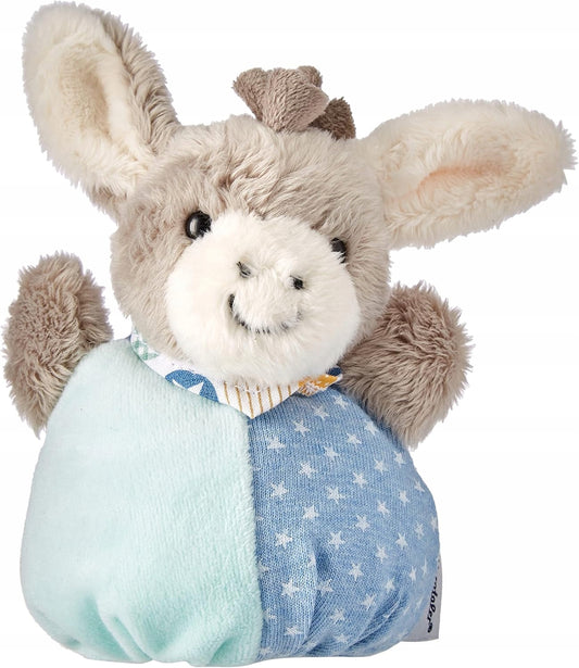 STERNTALER ezeltje Emmi knuffel met rammelaar 13 cm