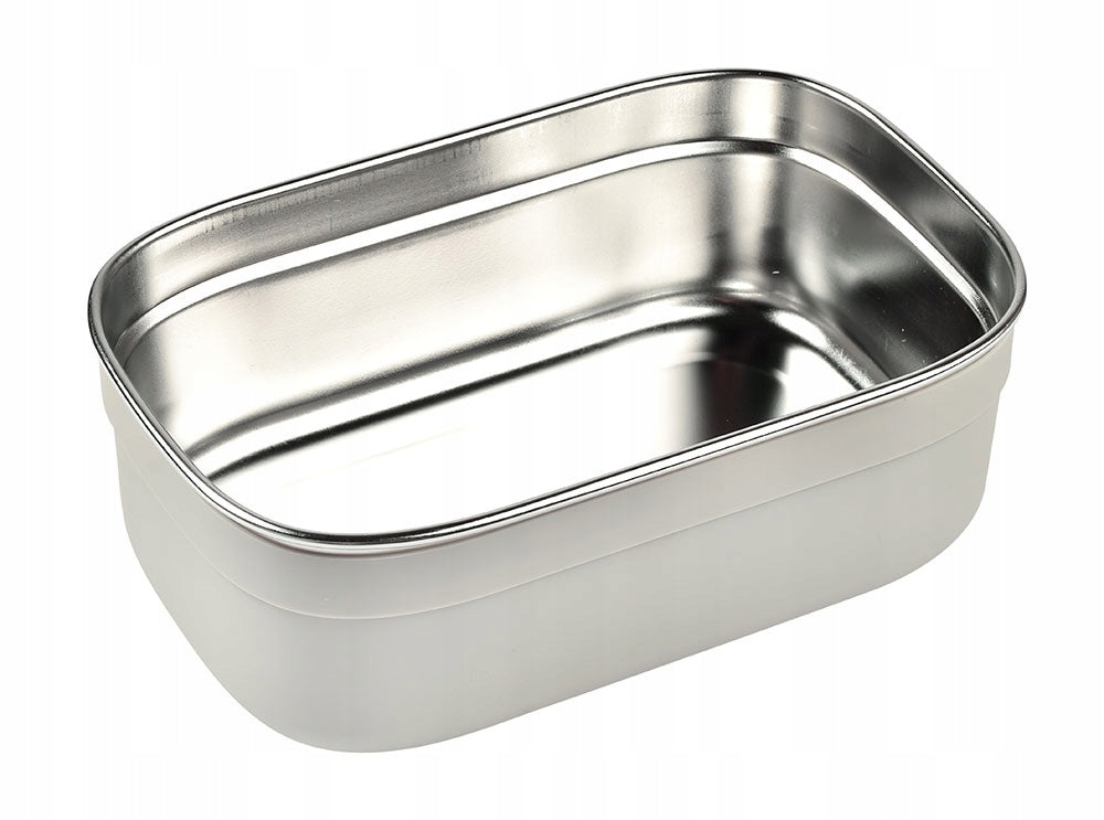 BEABA śniadaniówka lunchbox STAL nierdzewna 760ml z przegrodami, stalowy lunchbox z pokrowcem ochronnym