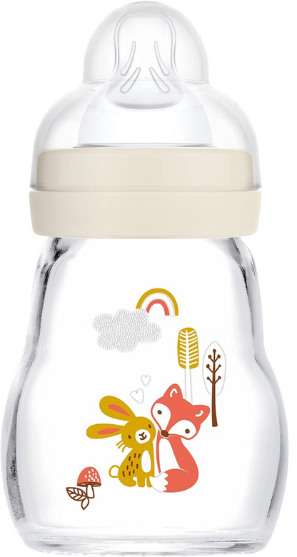 MAM Feel Good glazen fles 170 ml 0 m+ speen 1