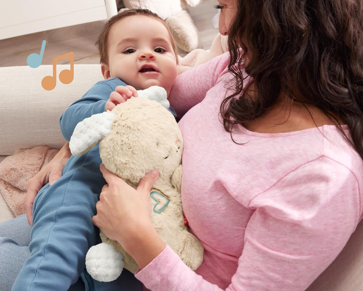 FISHER-PRICE slapende KONIJN met bewegend hoofd, geluiden en licht