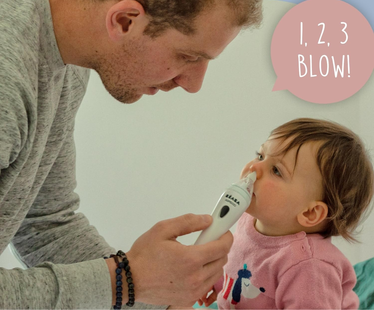 BEABA Aspidoo elektrische neusaspirator 18,5 cm + 2 opzetstukken en etui