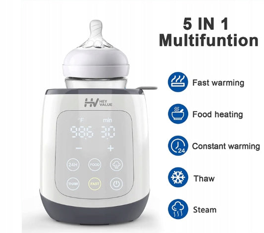 HEY VALUE esterilizador y calientabiberones 5en1 para biberones y tarros