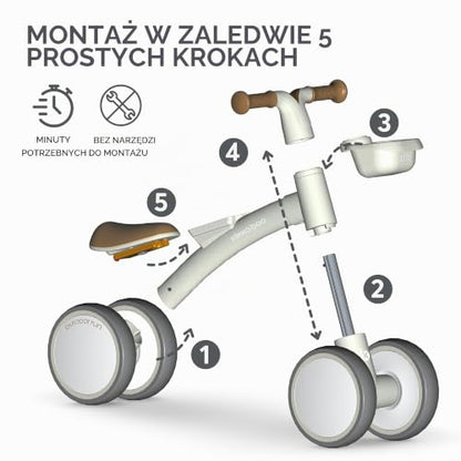 KikkaBoo ZIPI balance bike for children aged 1-3 years