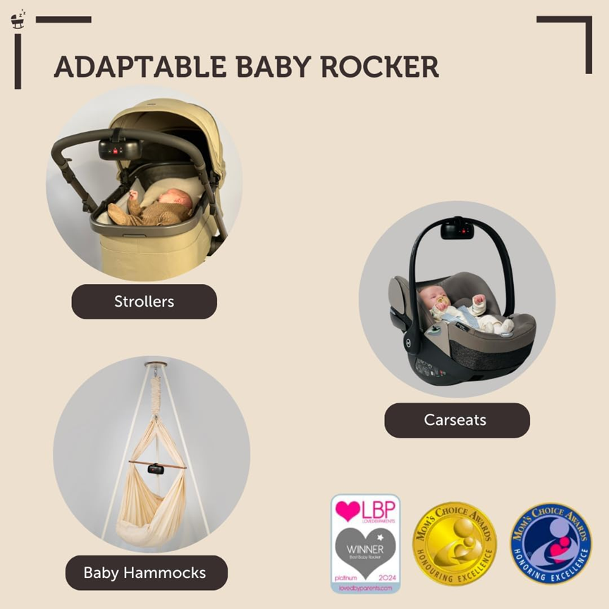 ZAZU Baby Rocker schommelstoel voor kinderwagens wiegelied Cry Sensor