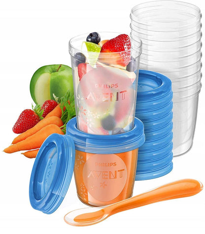 PHILIPS AVENT SCF721/20 set of food storage cups x 20 + spoon