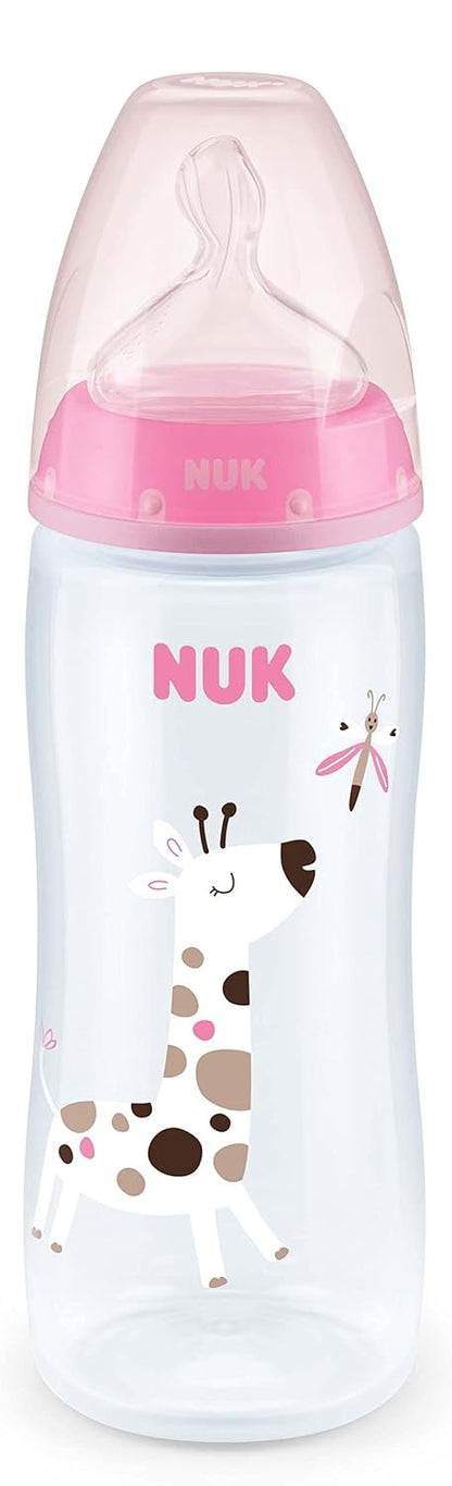NUK First Choice+ bottle 360 ml XL teat 6-18 m GIRAFFE