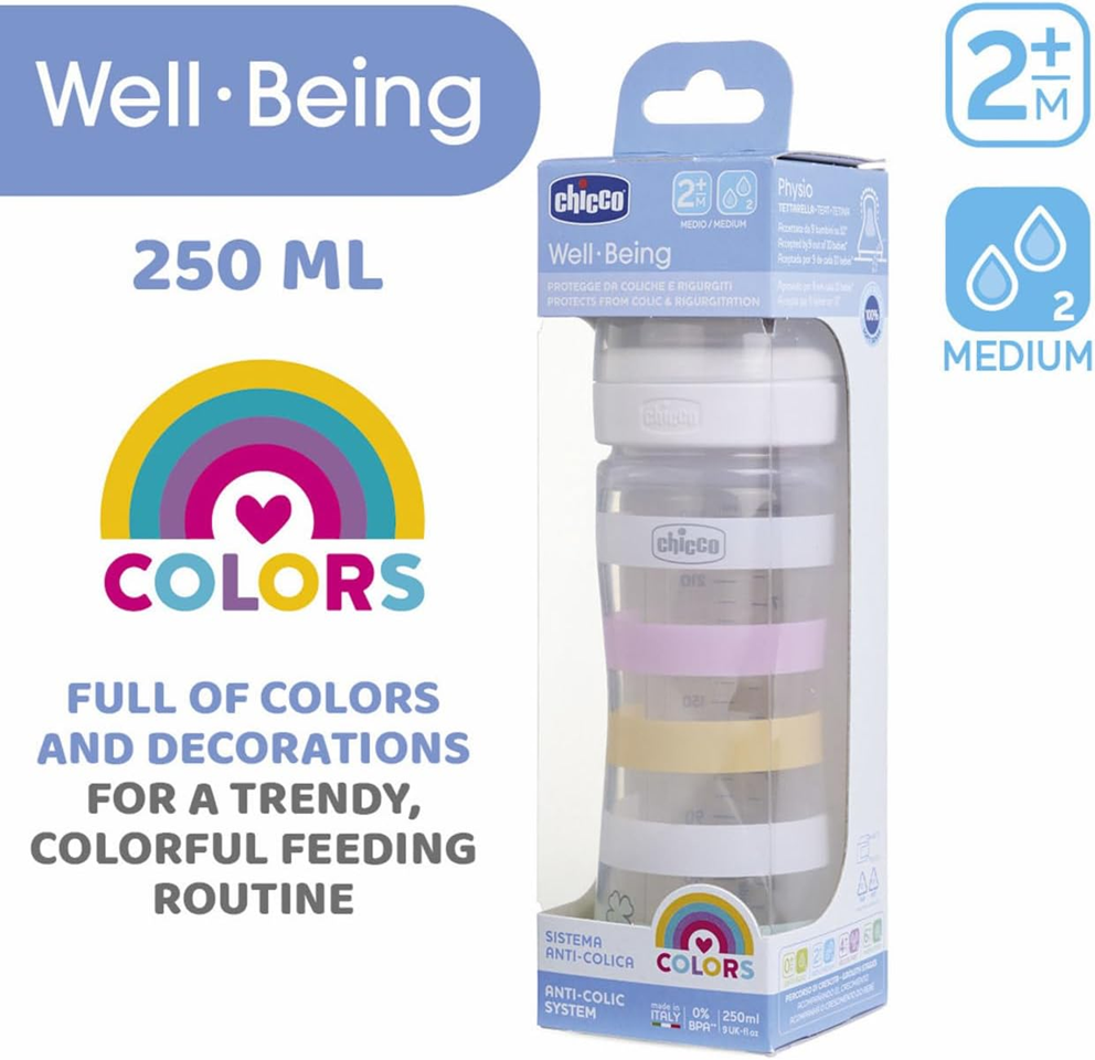 CHICCO fles Well Being 2m+ 250ml