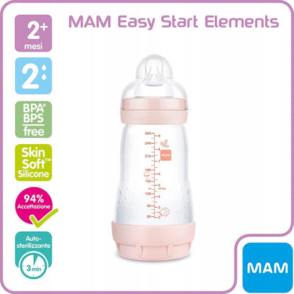 MAM Easy Start butelka antykolkowa 260ml 2m+, butelka antykolkowa dla niemowląt, BPA free, self-sterilizująca