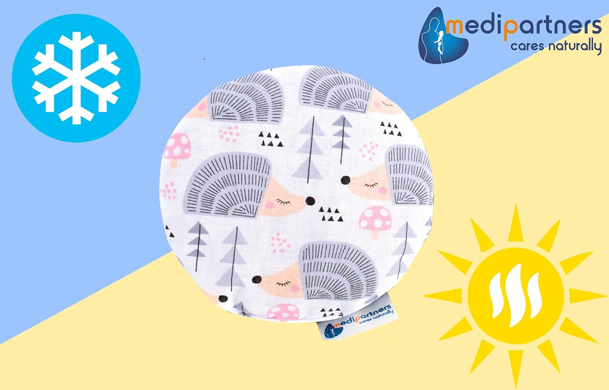 MEDI PARTNERS katoenen warmtekussen met kersenpitten ECHTES 15 cm 180 g