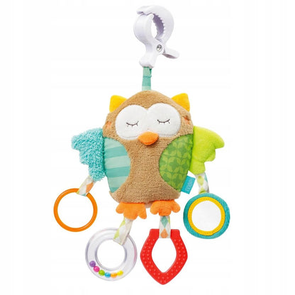 FEHN Bosque Dormido colgante con sonajero y agarradera para cochecito y silla de coche