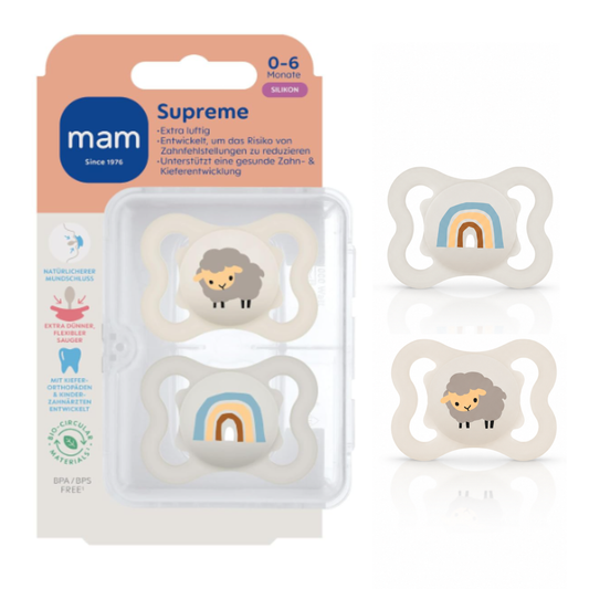 MAM Supreme siliconen fopspeen 0-6m x2