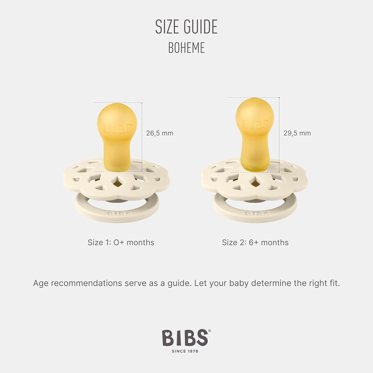 BIBS BOHEME fopspenen 2-pack 0-6 maanden