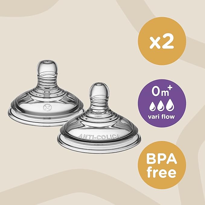 TOMMEE TIPPEE smoczki 0m+ x2 VariFlow Closer to Nature