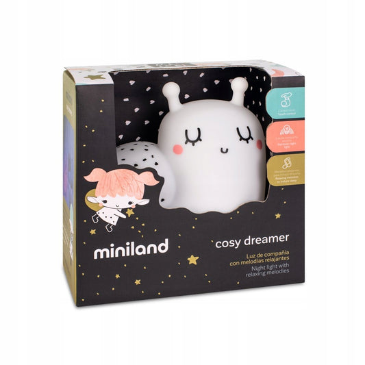 MINILAND Cosy Dreamer siliconen nachtlamp SLIMAK 12,3 x 12,3 cm